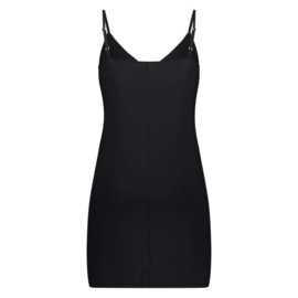 RJ Pure Color Dames Jurkje V-Hals - 007-Zwart