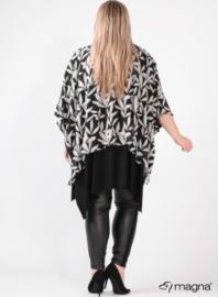 Chiffon Double layer print (M-2110PR) Z91001-BW Leaves