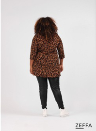 Simple Tunic  (ZF-TU-1005-BCHP) 002863-Big Leopard Cider