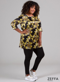 Simple Tunic  (ZF-TU-1005-SLK) U68008-Brushed Flower Lime