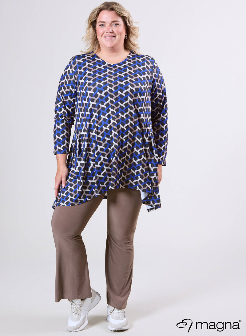 Tuniek Isabel (C-4051-PRINT) T72060-Woven Royal Blue-Sand