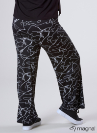 Broek Basic (D-03-PR) U36001-Scribble BW
