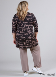 Lange basic shirt (B-6004-PR) 435061-Letter Print Taupe