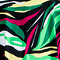 A-Shaped Sleeveless Split Dress (C-2323-PRINT) X37023-Colorful Zebra Green-Yellow-Pink
