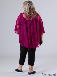 Poncho WINGS chiffon print Burnout Roses (M-0004-CHPR-BR) 056-Dr.Fuchisa