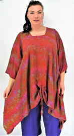 Tuniek Birgit string (78-4880) RedPurpYel Krbl