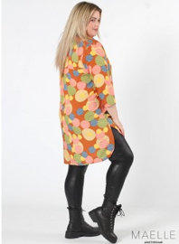 Buttoned Tunic (ME-TU-1005) Y65028-Circle Rust-Orange