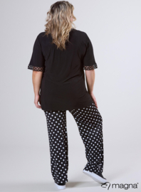Wide Lace Detail A-Line Shirt (B-2423) 001CIR-Black Circle