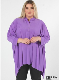 Oversized Tuniek/Ponncho (ZF-PO-1002)  021-Paars.