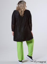 Open Lace Cardigan (N-2501) 001-Zwart