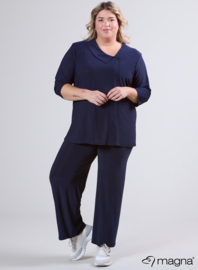 Comfy Button Flap Tunic (C-2504) 017-Marine