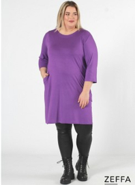 Tuniek met zakken (ZF-TU-1010-VS)  021-Paars