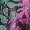 A-Line Sleeveless tunic/top (A-2302-MSH) T87056-Drop Shapes Magenta-Green