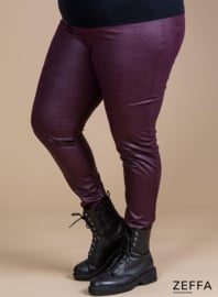 Leather Look Legging (ZF-LE-1008) 026-Aubergine