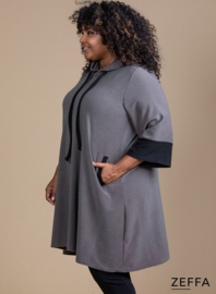 Oversized Long Hoody-Tunic (ZF-SW-1001) 061-Taupe