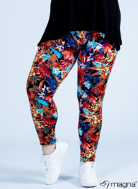 Legging Basic (F-0031-VISPR) - W97015-Floral Bush Red Blue