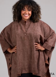 Oversized Tuniek/Ponncho (ZF-PO-1002-HVPK)  U64063-Herringbone Camel