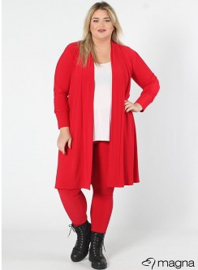 Open Front Cardigan + Legging (NF-2201) 015-Rood