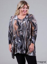 Tuniek Isabel (C-4051-PRINT) W19020-Liquid Waves Grey