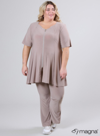 A-Line Shaped Zipper Tunic (C-2605) 014-Sand