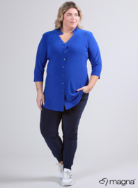 Button Tunic V-Shaped Neckline (C-2506) 060-Royal Blue