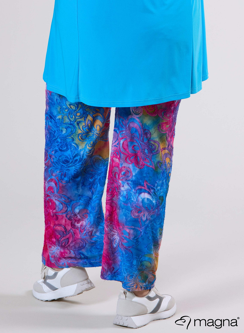 Broek Basic (D-03-MSH) T99006-Flower Pink-Blue