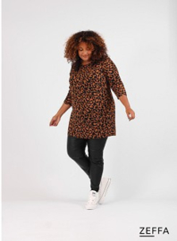 Simple Tunic  (ZF-TU-1005-BCHP) 002863-Big Leopard Cider