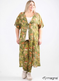 Lang Lichtgewicht Vest (N-2005) A65023-Flower Jungle Green