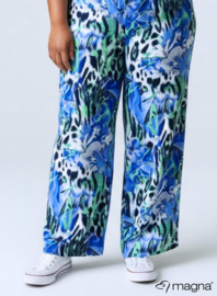 Broek Basic (D-03-PRINT) T28071-Animal Flower Blue