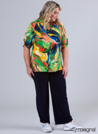 Roll Sleeve Top (B-9001-PR) V22058-Paint Wavers Green/Blue