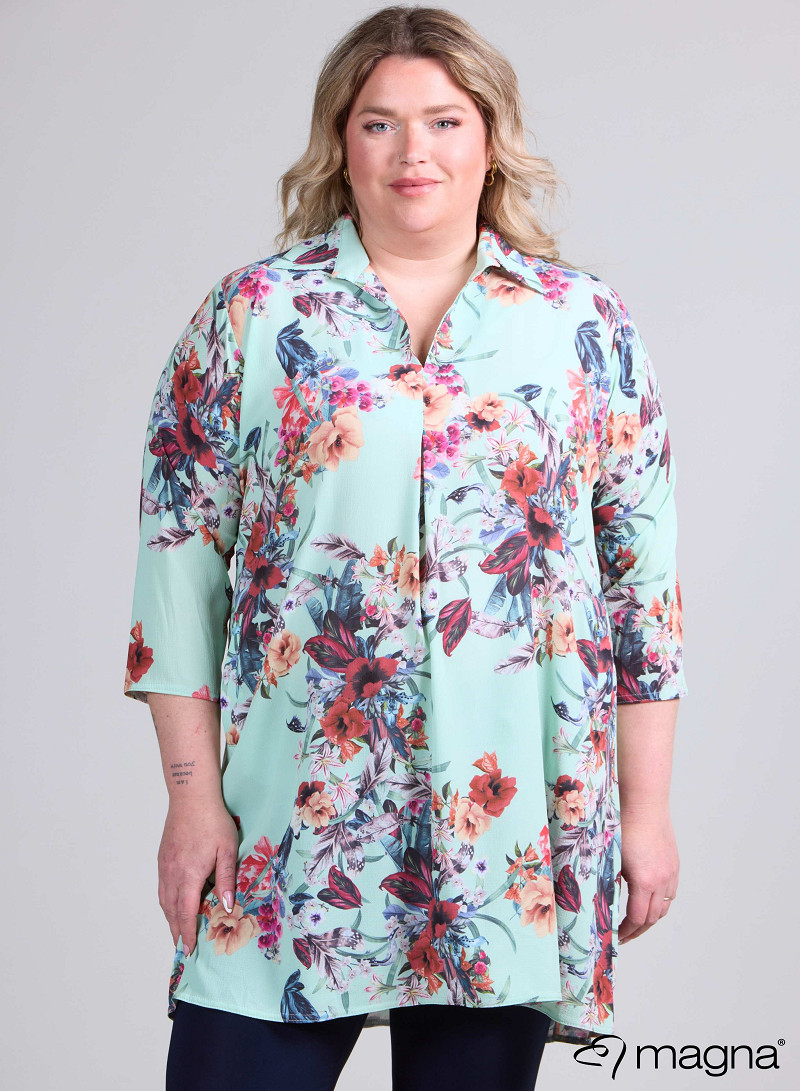 Tuniek met zakken (C-9003-BCHP) 806067-Floral Mint