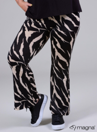 Relaxed Pocket Flared Pants (D-2403-PRINT) W15014-Big Dark Zebra Sand