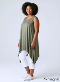 A-Shaped Sleeveless Split Dress (C-2323) 022-Light Khaki