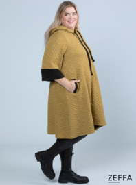 Oversized Long Hoody-Tunic (ZF-SW-1001-TEX) 065-Musterd