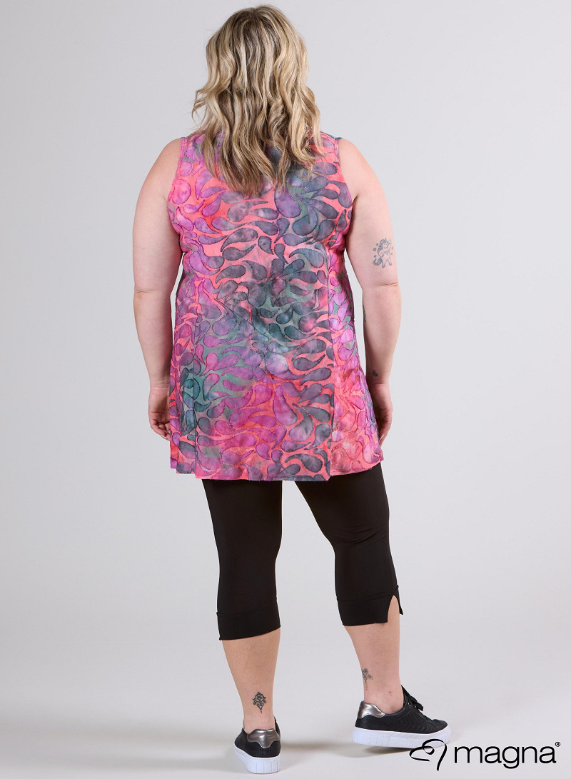 A-Line Sleeveless tunic/top (A-2302-MSH) T87066-Drop Shapes Coral