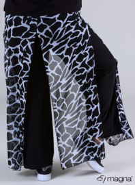 Broek Basic met chiffon laag(D-4003-PR) 139001-Animal BW