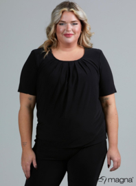 Short Sleeve Puffy Shirt (B-8018) 001-Zwart