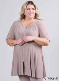 A-Line Shaped Zipper Tunic (C-2605) 014-Sand