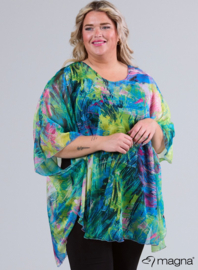 Poncho WINGS chiffon print (M-0004-CHP) V01058-Nature Sketch