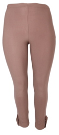 Legging met omslag en knoop (F-03) 061-Taupe