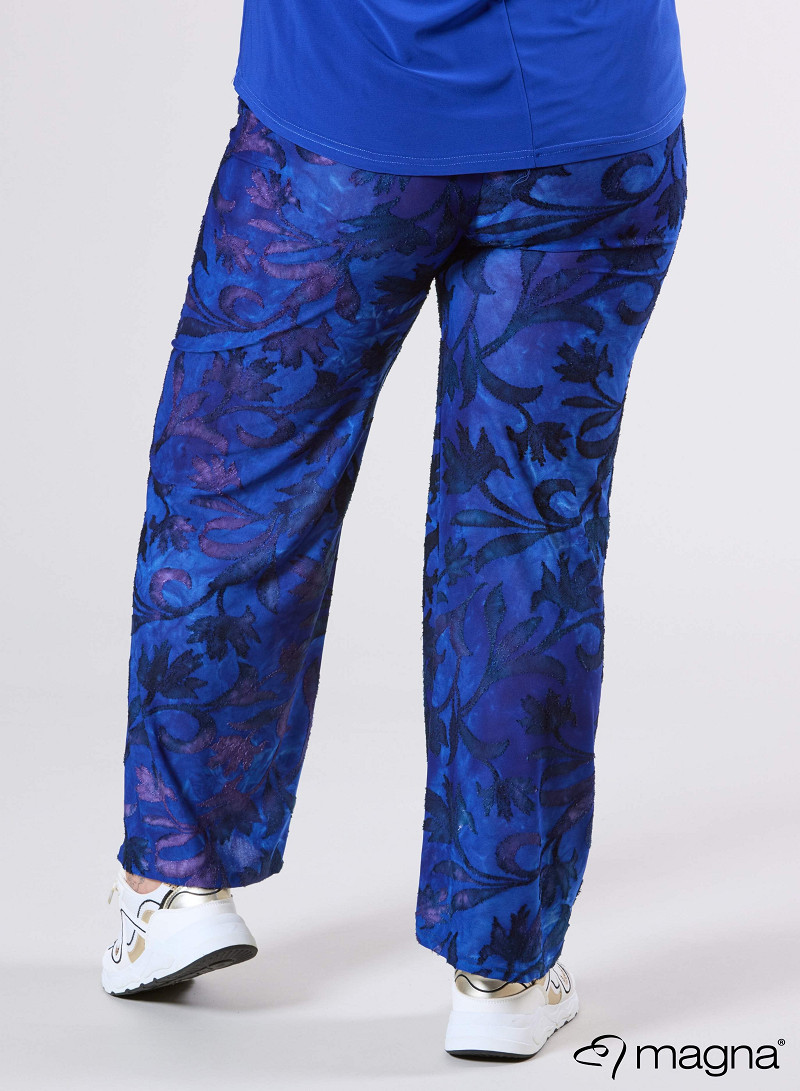 Broek Basic (D-03-MSH) U51060-Fall Leaves Royal Blue