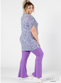 Oversized Shirt (ME-TU-1015) Y02021-Graphical Zebra Purple