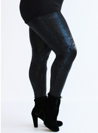 Legging Leather Look (F-23-LL-PR) 512048-Panther Petrol