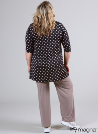 Lange basic shirt (B-6004-PR) 411061-Medium Polka Taupe
