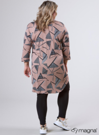 A-Line Long Pocket Tunic (C-2217-PR) U30061-Triangle Sketch Taupe