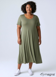 Long A-Line Dress (C-2203) 022-Light Khake