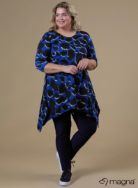 Tuniek Punten 3Q-mouw(C-0001-HVP) - X59060-Leopard Blue
