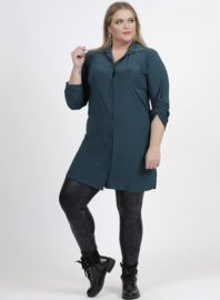 (C-7005) Tuniek-Blouse/knopen  - 038-Fles Groen *