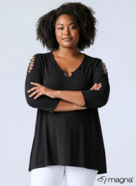 Rings Tunic (C-2607) 001-Zwart