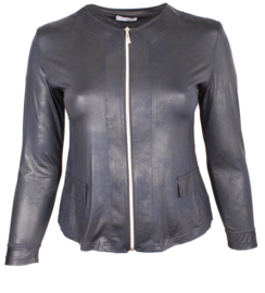 Kort Leather Look jasje (K-31-LL) 017-Marine